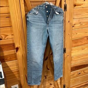 Zara Light Blue Straight Leg Jeans